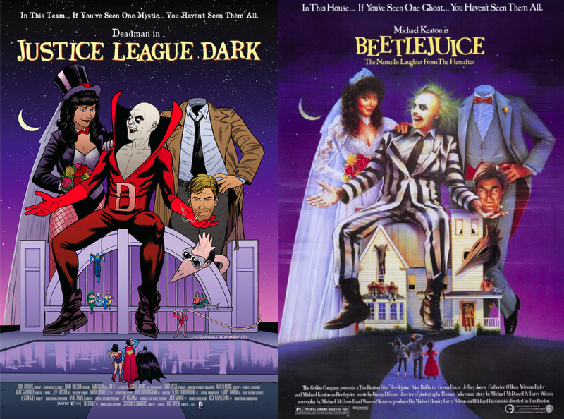 Illustration for article titled Your Favorite DC Superheroes, Drawn Into Famous Movie Posters